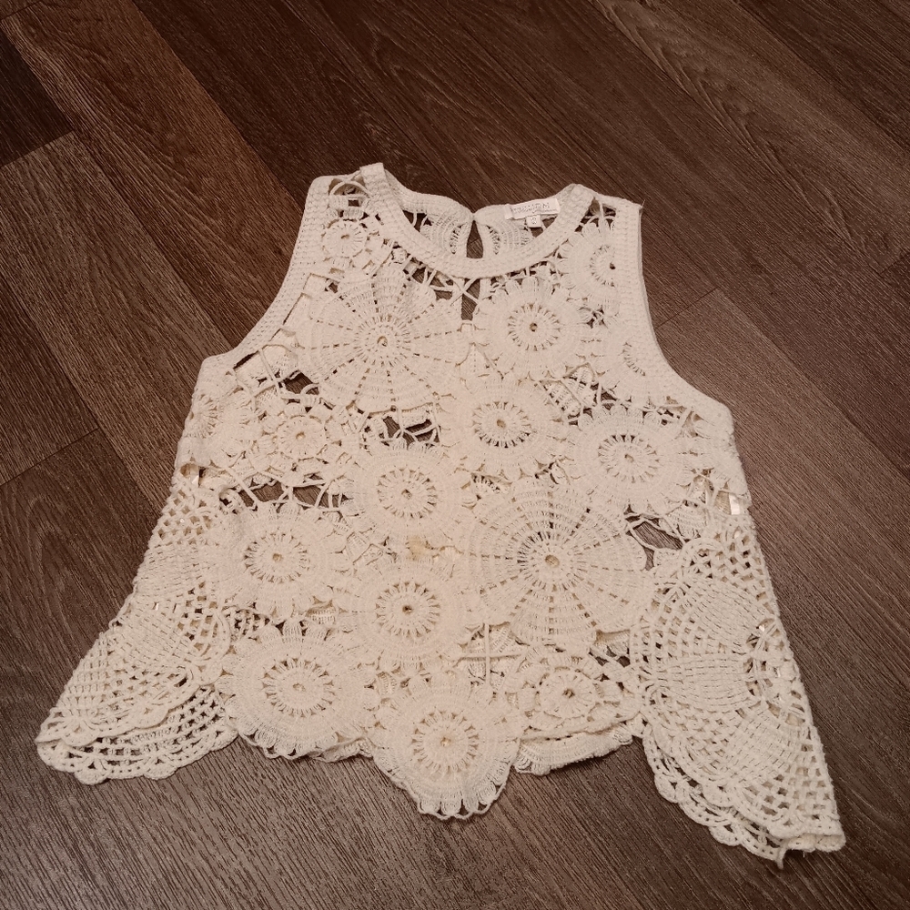 Rebellion Crochet Lace Camisole - Cream